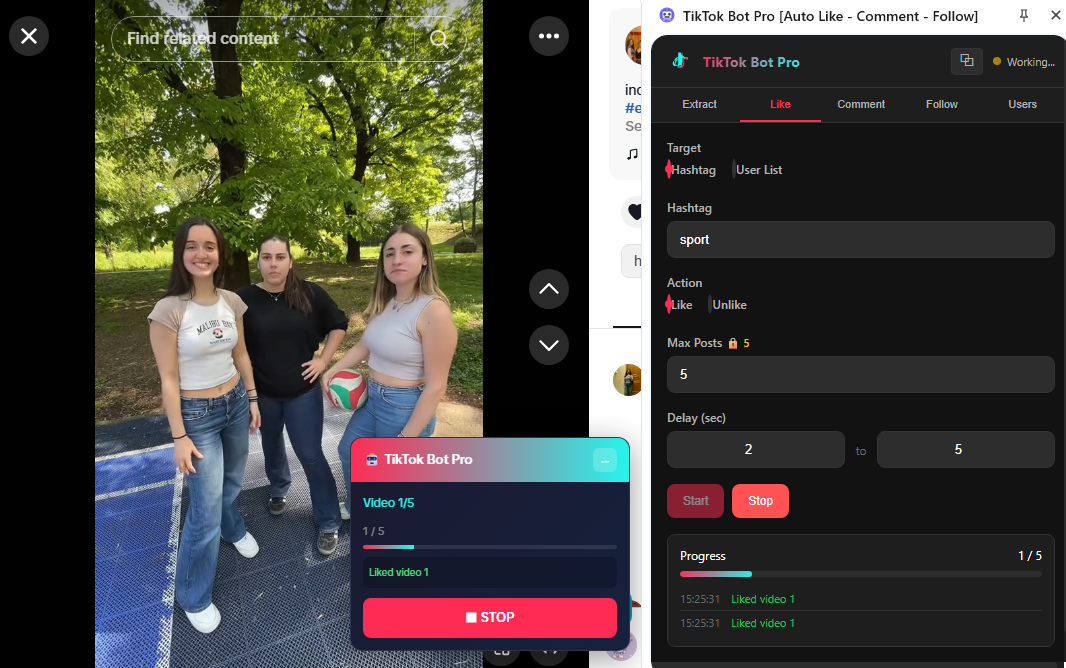 Auto Like TikTok screenshot