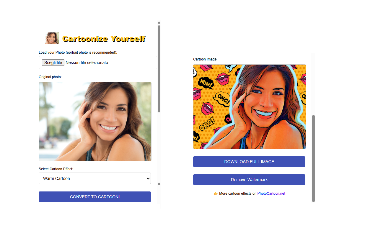 Before and after cartoon example