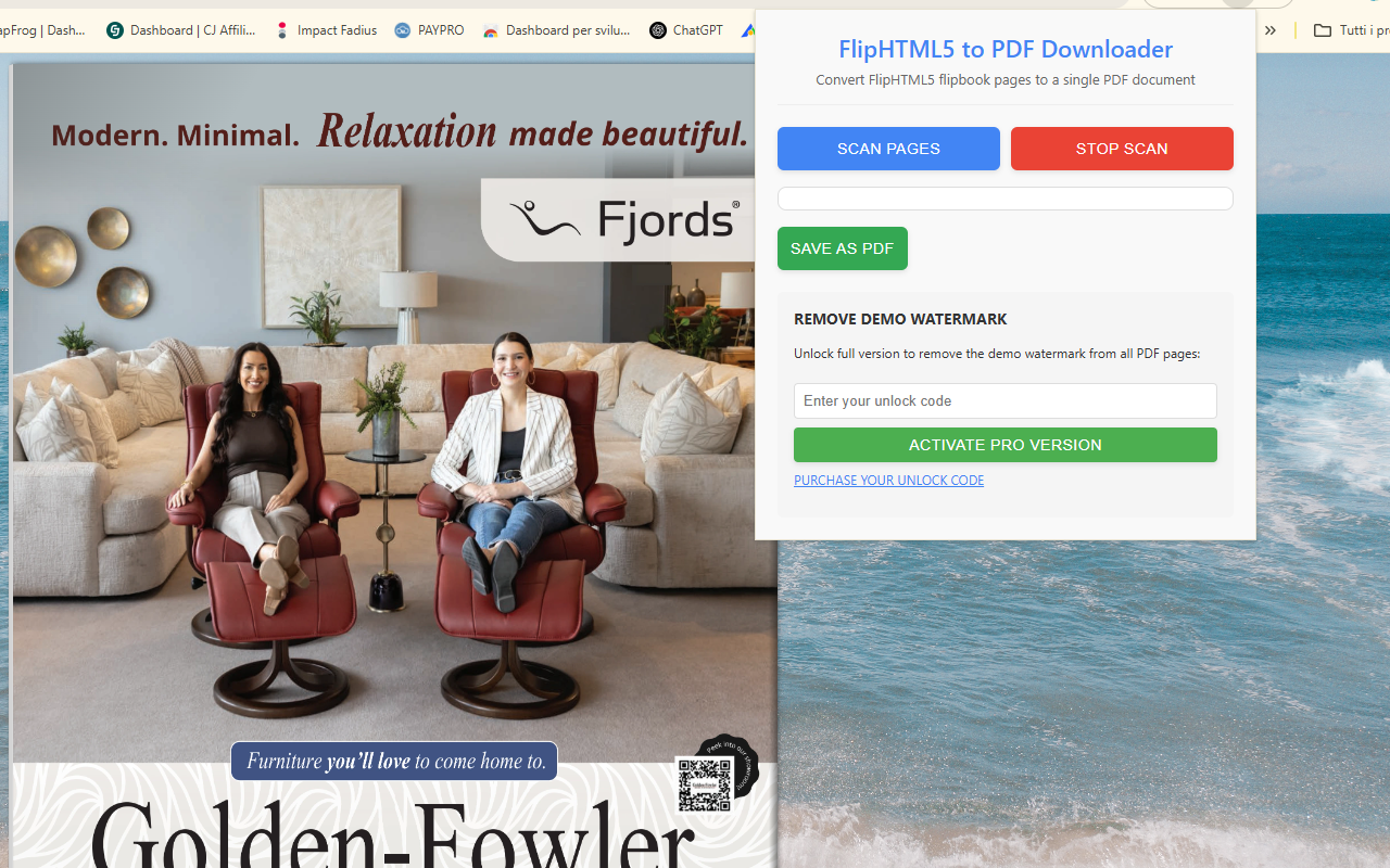 PDF generation interface