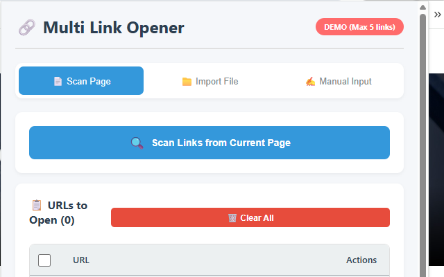Bulk URL opening with highlighting