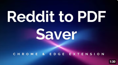 Preview and PDF export for a Reddit thread